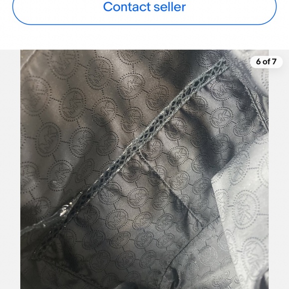 Michael Kors Chain Snake Embossed Leather Shoulder Bag/Cross Body Jet Set BlacK - Picture 11 of 14